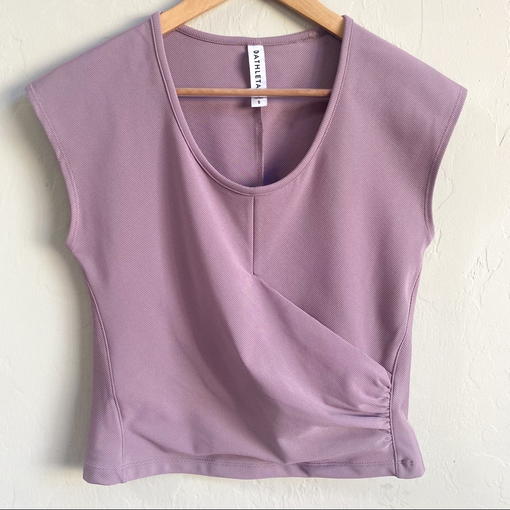 Athleta Bayview Purple Tee Shirt - Picture 3 of 7